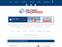 Tablet Screenshot of militaryshoppers.com
